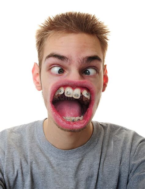 Man With Weird Mouth Stock Photo Image Of Screaming 12689784