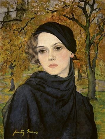 Brown Eyed Girl In Autumn Landscape By Masa Feszty Edward Gorey Web