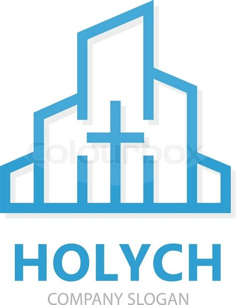 Vector church logo design. Church logo. Church logo design. Church logotype. Church building ...