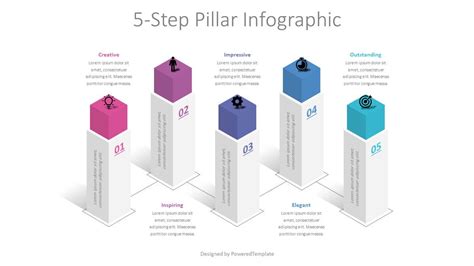 Free 5 Step Pillar Infographic For Powerpoint Free Presentation