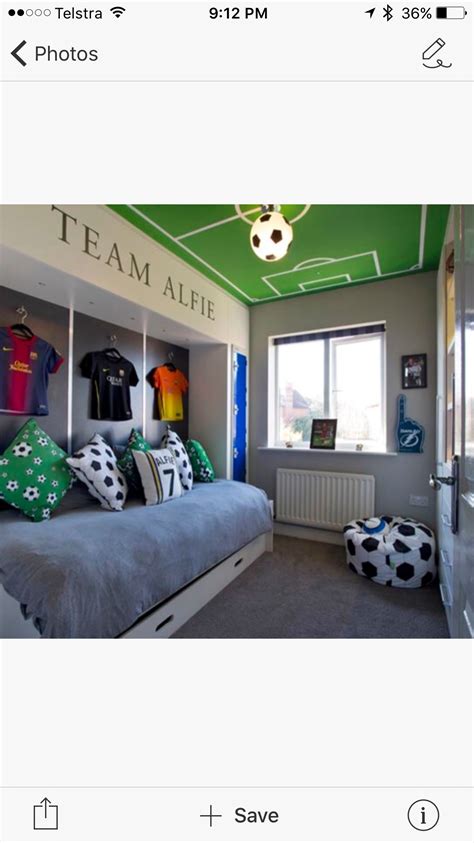At the beginning of the design process, i asked my son what theme he wanted fo. Pin by Crystal Manning on soccer room | Soccer themed ...
