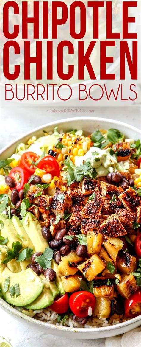 These Chipotle Chicken Burrito Bowls Are Easy Make Ahead Friendly