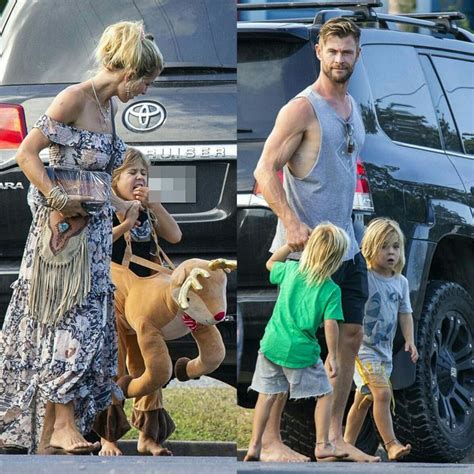 Chris Hemsworth And Wife Elsa Pataky Go Barefoot For Dinner With Kids