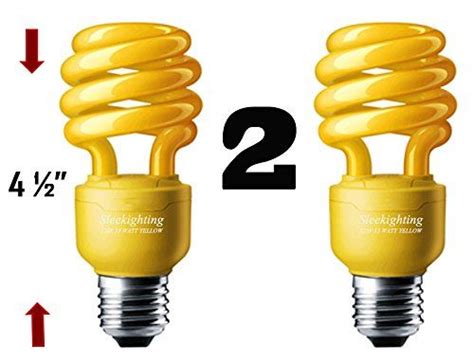 Sleeklighting 13 Watt Yellow Bug Light Spiral Cfl Light Bulb 120volt