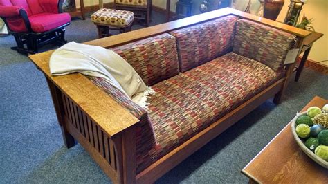 Buy A Hand Made Mission Sofa Amish Built Solid Wood Qswo Made To