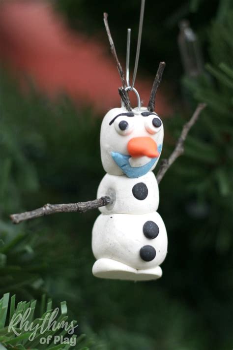 Frozen Inspired Olaf Ornament Kids Make Christmas Crafts Handmade