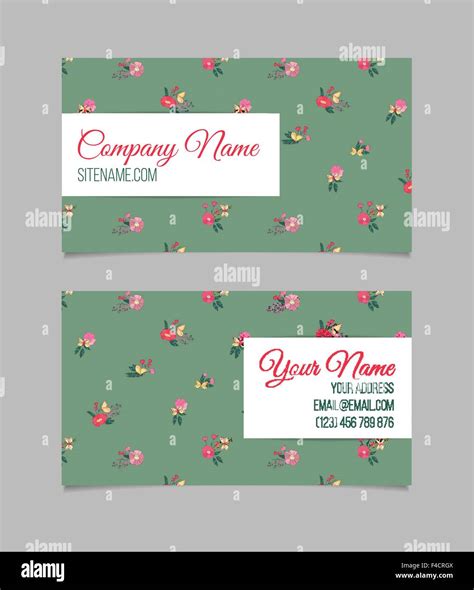 floral business card stock vector image and art alamy