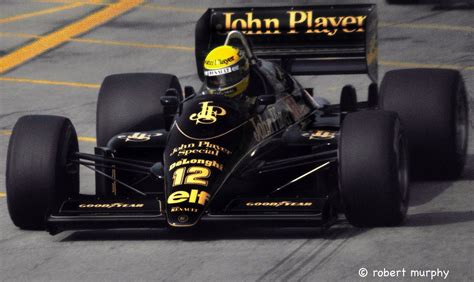 Ayrton Senna Racing The Iconic Lotus 98t In Detroit 1986