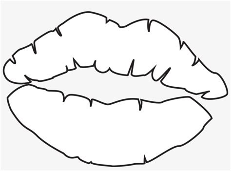 Printable Lips Template Outline - Kiss Lips Coloring Page - Free