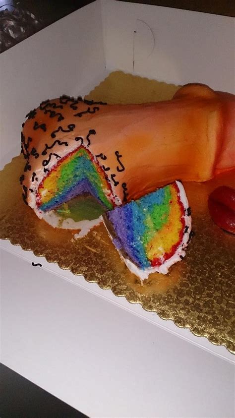 Rainbow Penis Cake Decorated Cake By Allyson Thornley Cakesdecor