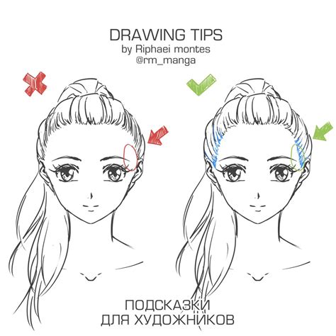 How To Draw Ponytail From Front