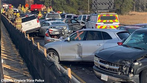 Virginia Pileup 69 Cars Involved 35 Injured In Crash During Busy