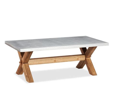 A zinc top coffee table is sure to provide your home with a warm and elegant feel that is one of a kind. Abbott Zinc Top Rectangular Coffee Table