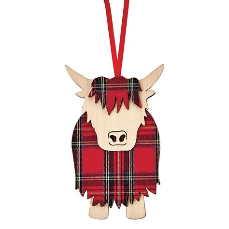 Scottish Ornaments Hamish The Highland Cow Acorn