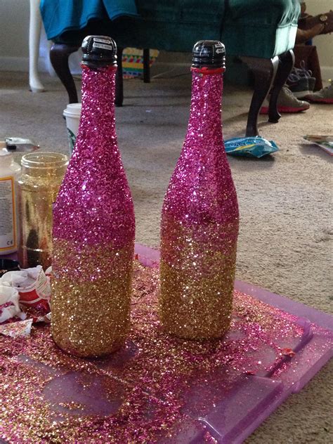 Glittered Champagne Bottles Tyler Conklin