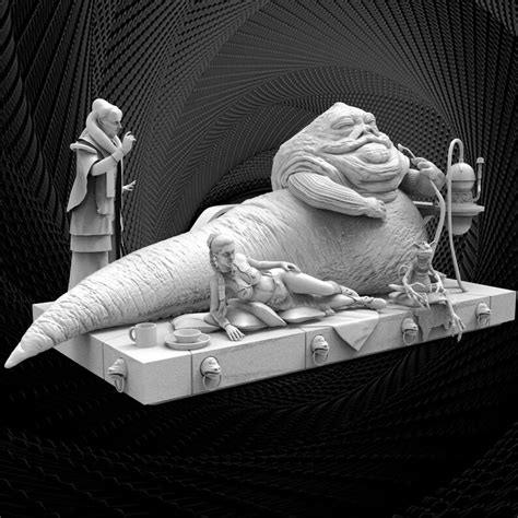 Star Wars Jabba The Hut Diorama D Stl File Printing Etsy