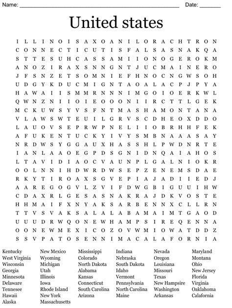 United States Word Search Wordmint