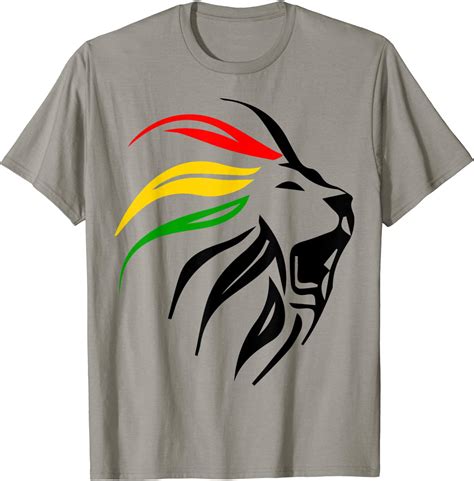 Rasta Lion Rastafari Jamaica T For Reggae Lover T Shirt Clothing Shoes And Jewelry