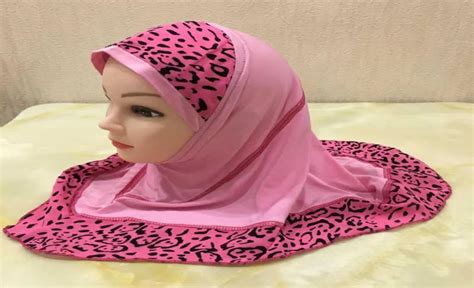 Girls Kids Muslim Hijab Hats Islamic Arab Prayer Scarf Cap Shawls Amira
