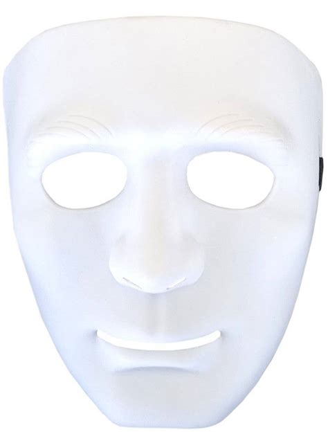 Blank White Face Costume Mask Heaven Costumes