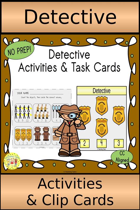 Detective Activities And Task Cards Clip Cards Task Cards Activities