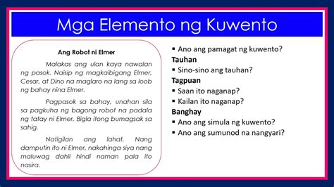 Banghay Aralin Sa Filipino Mga Elemento Ng Maikling Kuwento Docx Sahida