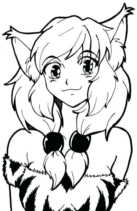 Cat Anime Coloring Pages At Free Printable Colorings