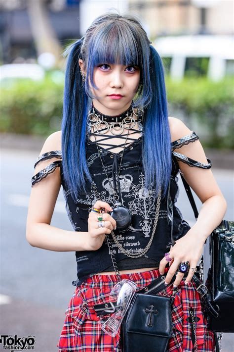 japanese idols street styles w purple bob blue twin tails vivienne westwood pinnap sex pot