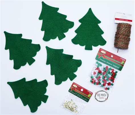 How To Make A Felt Christmas Tree Garland Too Much Love