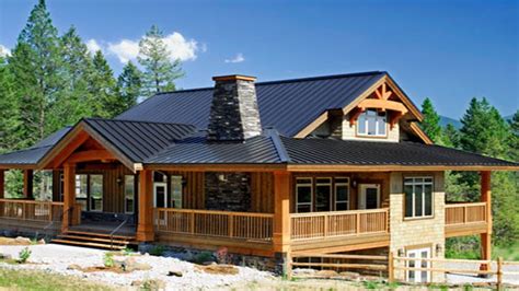 Barn houses, farmhouses, cottages, lodges. Post and Beam Foundation Cabin Small Post and Beam Homes, chalet cabin plans - Treesranch.com