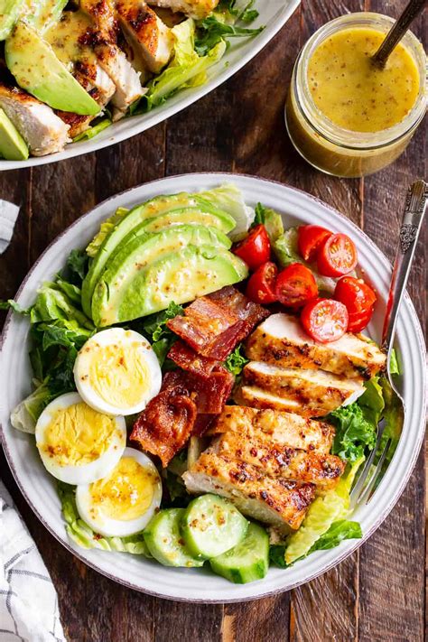 Grilled Chicken Cobb Salad With Honey Dijon Paleo