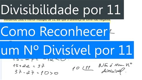 Critério De Divisibilidade Por 11