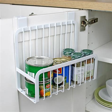 Creative Metal Over Door Storage Basket Practical Kitchen Cabinet