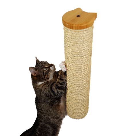 Sisal Wall Mounted Vertical Scratching Post Diy Fancy Cats Wood Cat