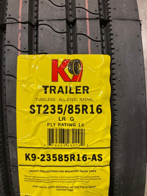 New Tire 235 85 16 K9 Trailer 14 Ply All Steel St23585r16 Your Next Tire