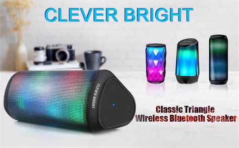 Portable Wireless Bluetooth Speakers 7 Led Lights Patterns Wireless Speaker V50 Hi