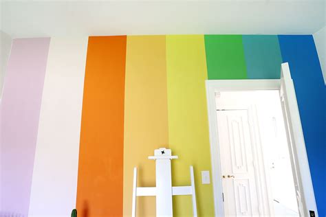 Diy Rainbow Accent Wall Rainbow Accents Accent Wall Rainbow Wall