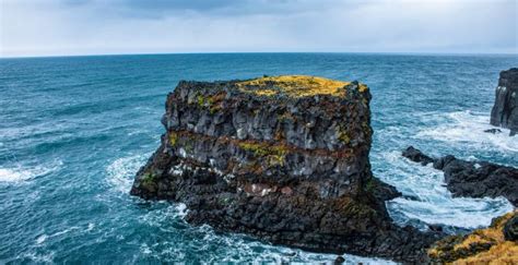 Rock Cliff Coast Blue Sea Iceland Wallpaper Hd Image Picture