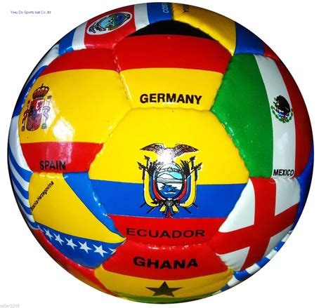 International Country Flags Soccer Ball World Cup Size 5 Western Sta