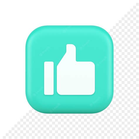 Premium Psd Thumb Up Like Cool Button Cyberspace Approve Acceptance