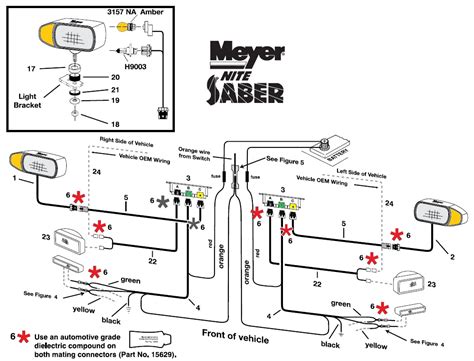 Meyer Snow Plow Information Meyer Nite Saber Snow Plow Light Parts Diagram And Parts List