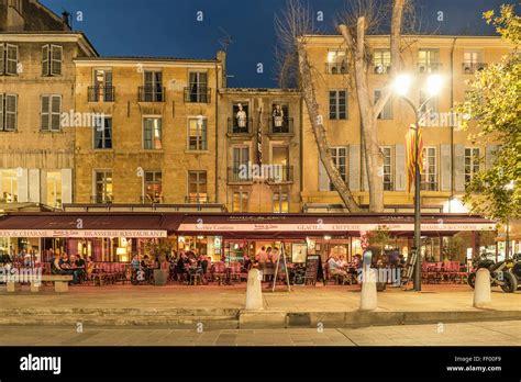 Brasserie , Cours Mirabeau, Aix en Provence. Provence, France Stock