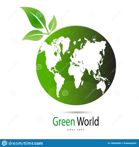 The Vector Green World Map And Globe Stock Vector Illustration Of