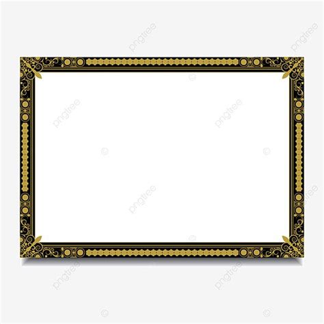 An Ornate Black And Gold Frame On A White Background With Clipping Area