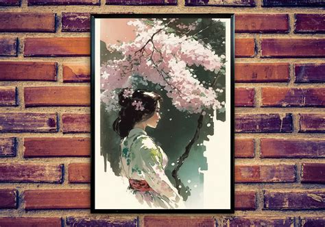 Japanese Cherry Blossom Art Japanese Print Japan Cherry Etsy