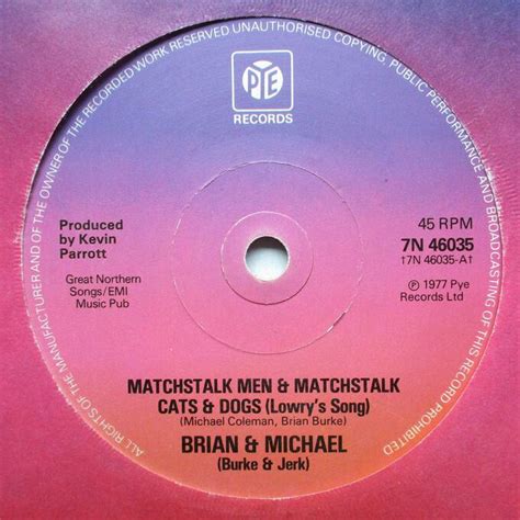 Matchstalk Men And Matchstalk Cats And Dogs Lowrys Song For Sale