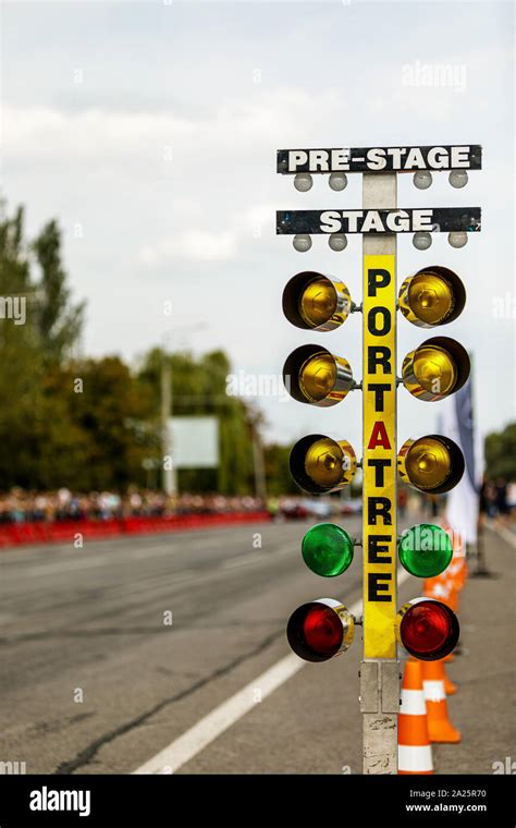 Traffic Light For Drag Racing Starting System In Drag Racing Stock