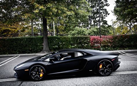 Matte Black Lamborghini Aventador Photo One Big Photo