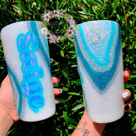 So one person's teal might be another person's turquoise. Customized teal/turquoise tumbler. Perfect for gifts ...