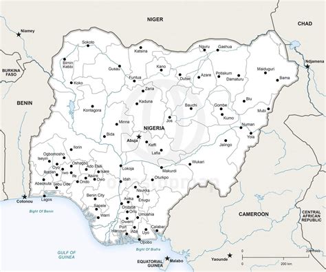 Draw The Map Of Nigeria